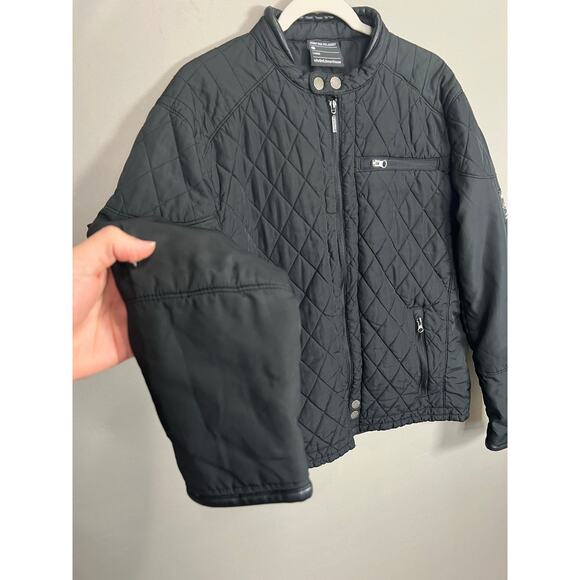Vivint Jacket Mens Large Black Puff Thermal Large Winter Home Zippers - Picture 1 of 15